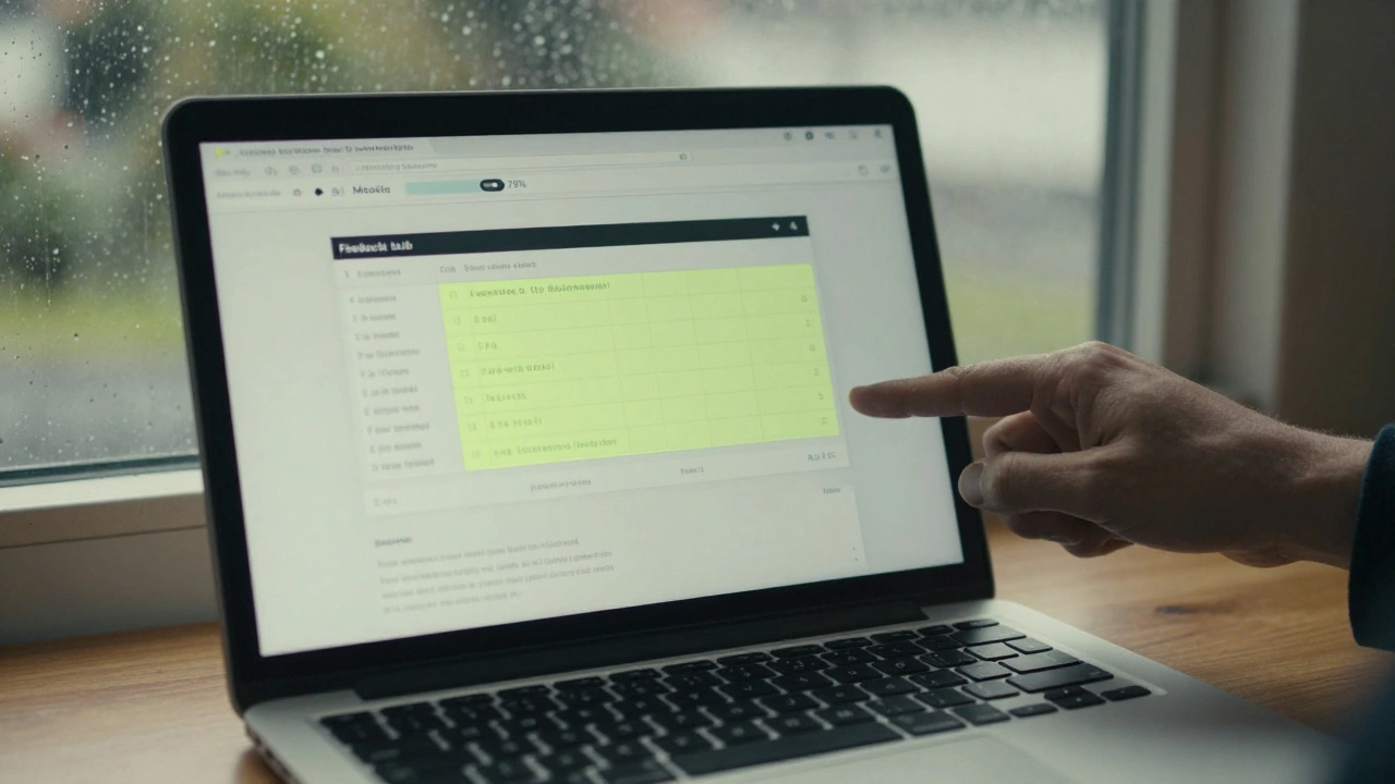 A hand uploading a lab report to Moodle with a 78% progress bar visible.