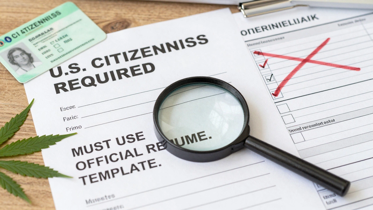 Federal job posting with required documents and disqualifiers marked.