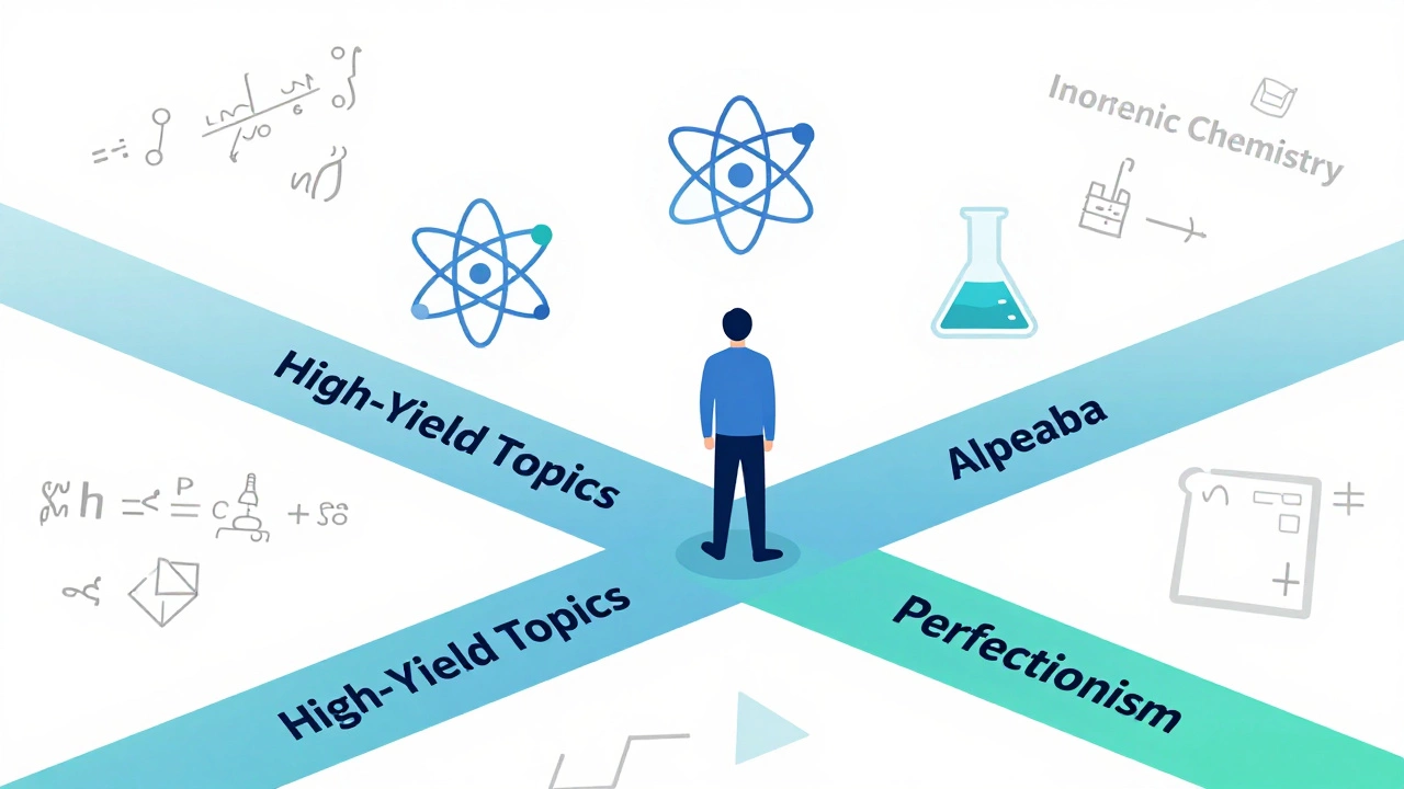 Illustration of strategic study planning focusing on high-yield topics