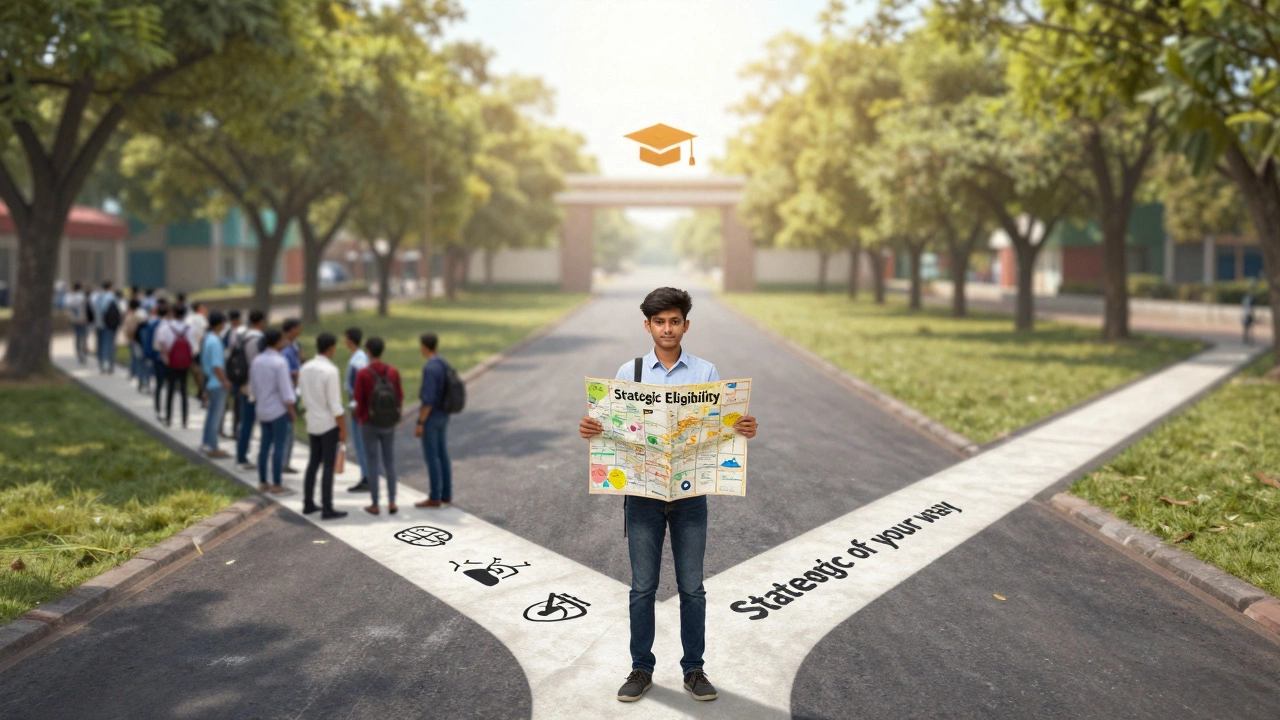 Student choosing flexible degree path for competitive exams