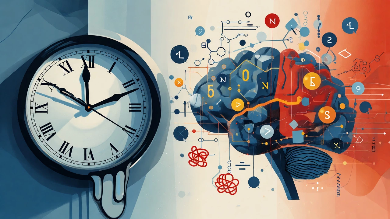 Conceptual art showing time pressure and problem-solving strategy